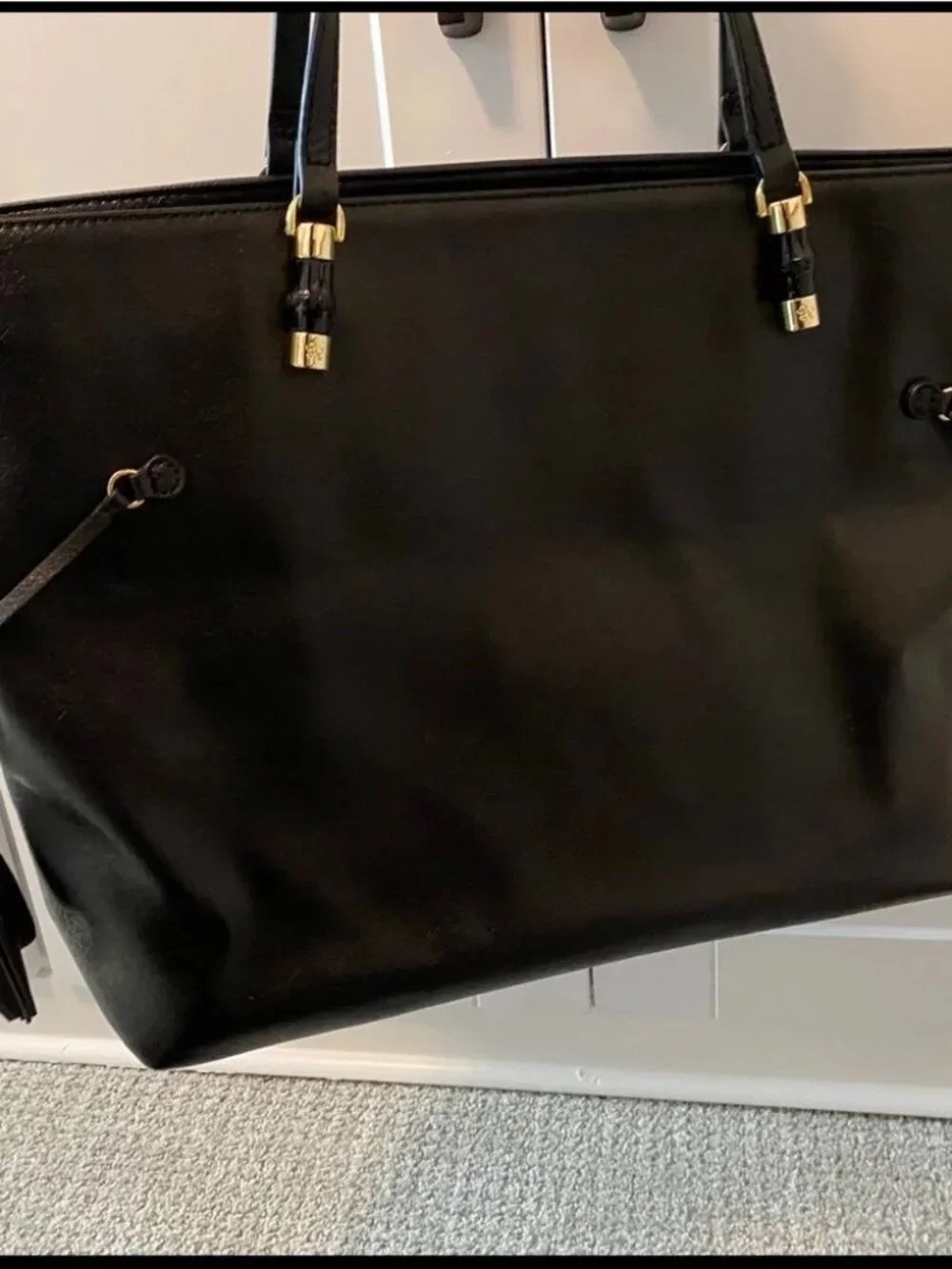 Lilly Pulitzer Mizner Black Tote Bag